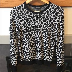 Ann Taylor animal print wool blend sweater
